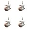 Service Caster 3 Inch 316SS High Temp Glass Filled Nylon 3/8 Inch Stem Caster Set Brake SCC SS316TS20S314-GFNSHT-TLB-381615-4 - alternate 1